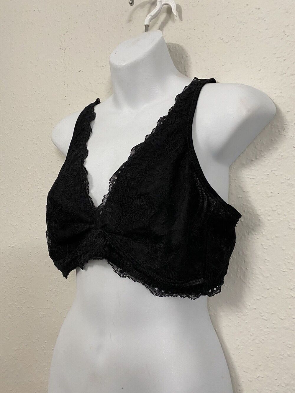 Women's Love by Gap Black Lace Bralette Wireless Size XL